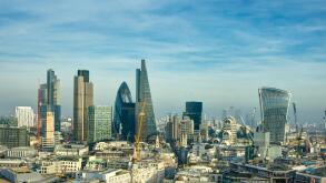 London Skyline.  Skyscrapers City of London.  Financial District