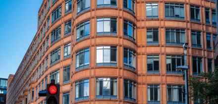 Credit Agricole London - Credit Agricole London HQ at Broadwalk House, 5 Appold St, London. Credit Agricole CIB Corporate & Investment Banking.