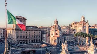 Rome roofs in Italy