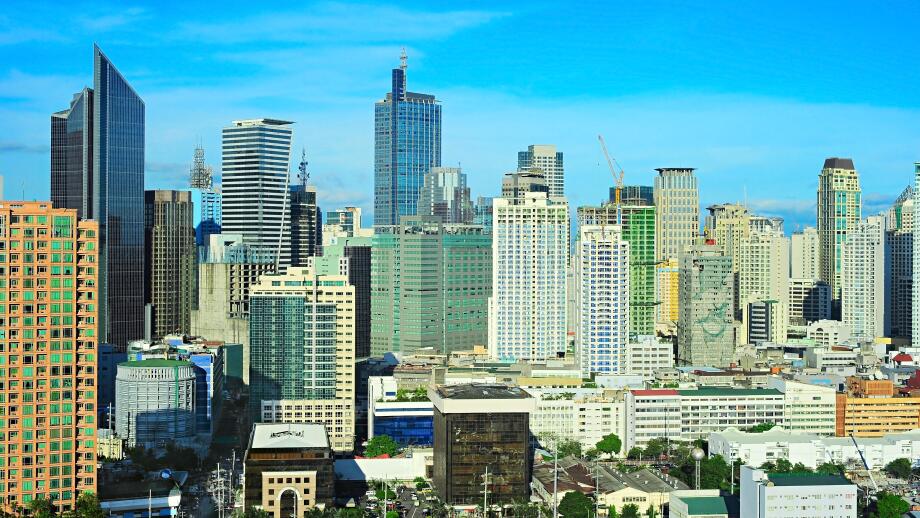 Makati city - modern financial and business district of Metro Manila, Philippines