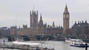 London, England, UK. 17th Jan, 2025. A view of the Houses of Parliament as reports state that Russian diplomats had purportedly entered a private area of the parliament and were removed by security in an incident before Christmas. (Credit Image: © Vuk Val