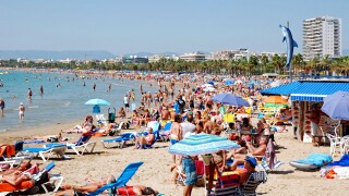 The beach at Salou in Catalonia, Spain