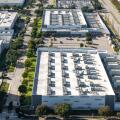 Richardson, Texas - November 16, 2025 : Aerial view of large modern AI or IT data centers in Richardson, Texas