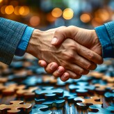 Businessman with a merger and acquisition A businessman managing a merger and acquisition process