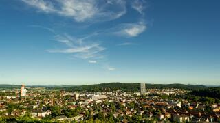 Switzerland, Winterthur, Elevated view of town