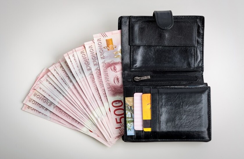 Wallet with Swedish money