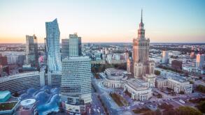 Palace of Culture and Science Building in Warsaw City