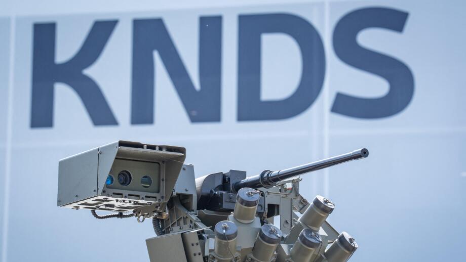 Trade fair booth of the defense contractor KNDS
