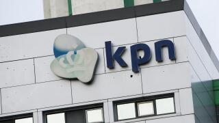 A logo sign outside of a facility occupied by KPN in Haarlem, Netherlands on October 5, 2015.