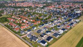 aerial view of suburban in Germany