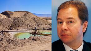 Brine pools for lithium mining.