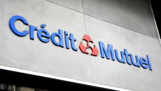 Illustrations of French banks Credit Mutuel and CIC in Paris, France on October 8, 2015. Photo by Alain Apaydin/ABACAPRESS.COM