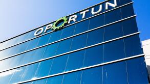 Sep 25, 2019 San Carlos / CA / USA - Oportun headquarters in Silicon Valley; Oportun Financial Corporation provides financing services, such as person