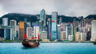 Hong Kong, china city skyline.