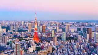 Tokyo Skyline Tokyo Tower Dusk View