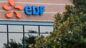 A logo sign outside of a facility occupied by EDF Trading Limited in Houston, Texas, on May 27, 2017.