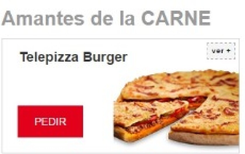 Telepizza website burger pizza for web