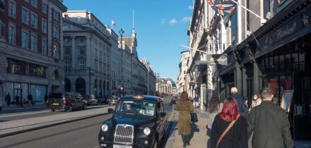 Street view Piccadilly, St. James's, London, England, United Kingdom