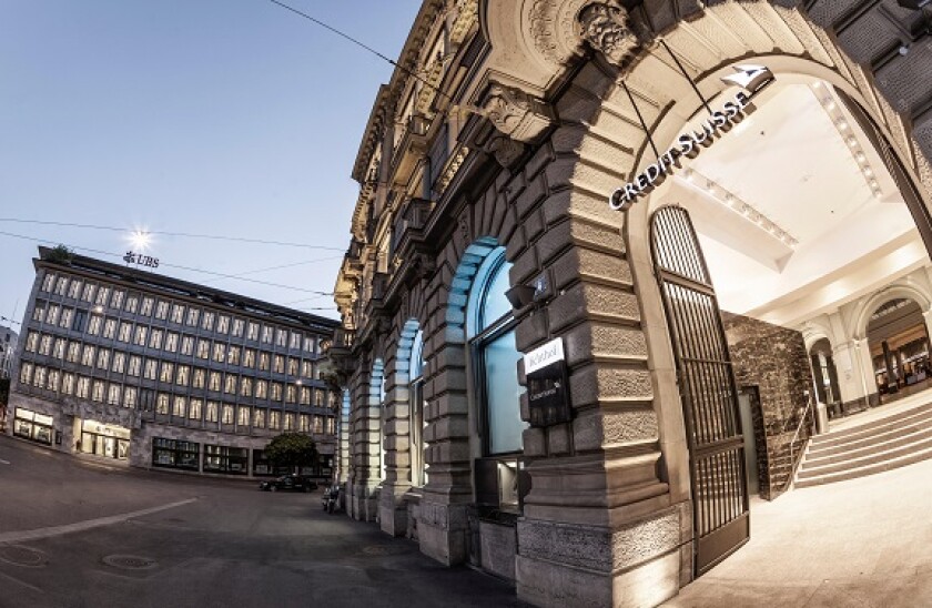 Paradeplatz, Credit Suisse, UBS,   Switzerland, Zurich,