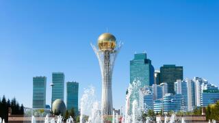 Baiterek Tower the symbol of modern Astana, capital of Kazakhstan