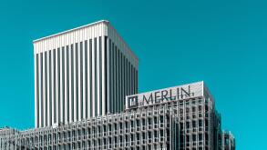 Madrid, Spain - 30 August 2020: Modern Office Buildings in AZCA Financial District. Torre Picasso and Merlin Properties buildings