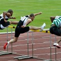 Men`s sprint hurdles race. Image shot 06/2009. Exact date unknown.