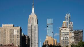 Empire State Building Looms Over Midtown as Seen from NoMad, NYC, USA