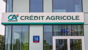 Credit Agricole branch office in Warsaw city, Poland