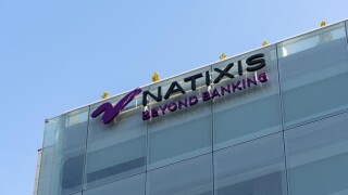 Madrid, Spain - October 10, 2021: Natixis Bank Office building in Serrano Street
