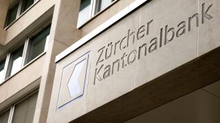 The logo of Zuercher Kantonalbank bank (ZKB) is seen at its headquarters at the Bahnhofstrasse in Zurich, Switzerland March 7, 2016.  REUTERS/Arnd Wiegmann