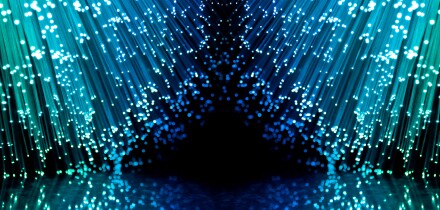 Fiber optics and reflections.