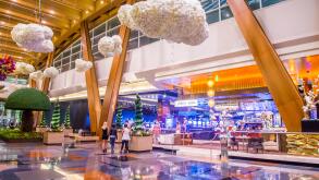 Aria hotel & casino in Las Vegas. The Aria is a luxury resort and casino opened on 2009 and is the world's largest hotel to receive LEED Gold certific