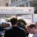 Turin, Italy - September 13, 2024: Open-air stand of Stellantis, one of the world's leading car manufacturers, at the Turin Motor Show