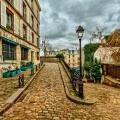Rue Poulbot, Montmarte, Paris, France.