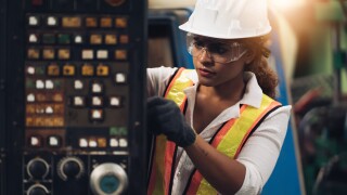 Professional engineering, worker, woman Quality control, mainten