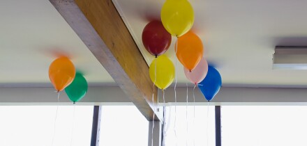 Balloons on ceiling