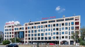 BELGRADE, SERBIA - JULY 21, 2020: Telekom Srbija MTS - Telecom Serbia. Serbian telecommunications company headquartered in Belgrade