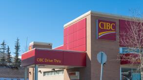 A Canadian Imperial Bank of Canada (CIBC) Bank branch in Calgary, Alberta, Canada.