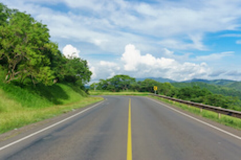 road, Central America, Costa Rica, Nicaragua, LatAm