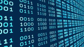 Close-up bit and bytes, digital, binary code, big data, computer creen. Close-up bit and bytes, digital, binary code, big data, computer creen. System configuration, sequence, software update, science and technology. 3D illustration img_technology054s04_b