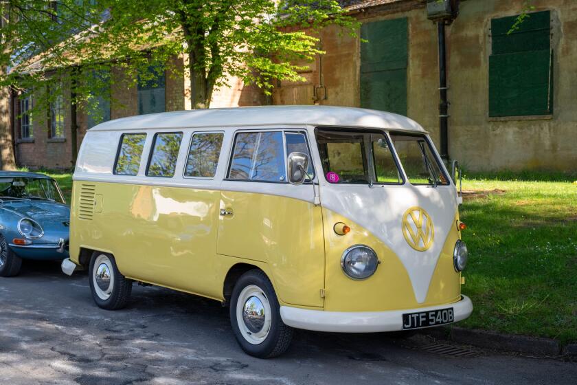 1964 VW Campervan at Bicester Heritage centre sunday scramble event. Bicester, Oxfordshire, England.