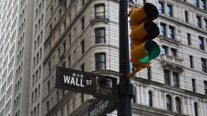 Wall Street sign in Manhattan, New York
