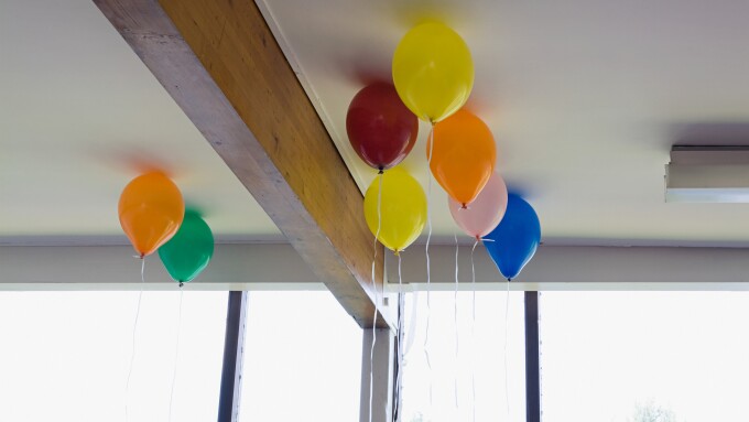 Balloons on ceiling