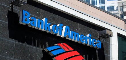 Bank of America branch in downtown Seattle, Washington, USA.
