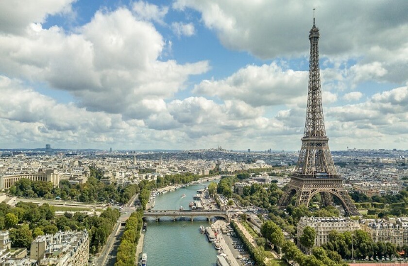 Beautiful Panorama of Paris Skyline