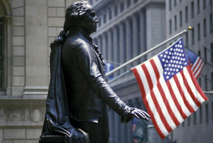 US New York Wall Street flag_13Sep22_alamy