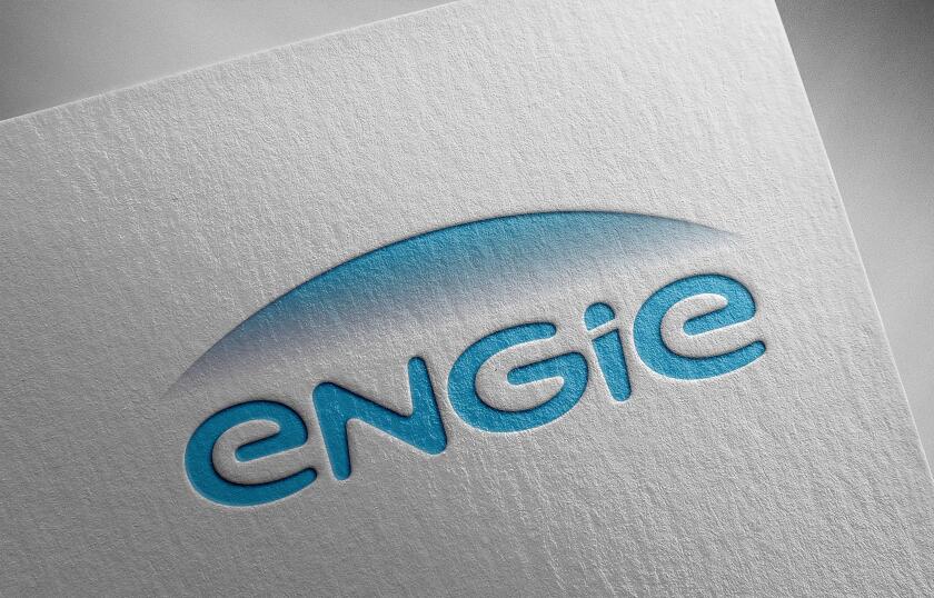 engie logo paper texture illustration