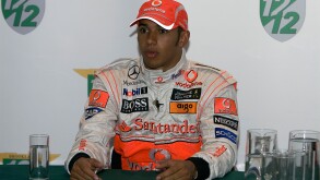 Lewis Hamilton at the Brooklands Festival