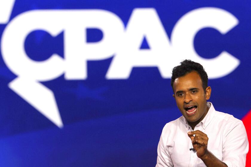 Author Vivek Ramaswamy speaks at the Conservative Political Action Conference (CPAC) in Dallas, Texas, U.S., August 5, 2022.  REUTERS/Brian Snyder