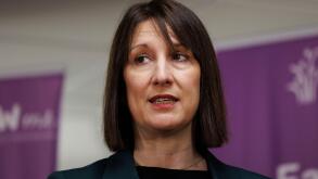 Britain's Chancellor of the Exchequer Rachel Reeves visits Maidstone Hospital in Maidstone, England, Tuesday Dec. 10, 2024. (Dan Kitwood/Pool via AP)